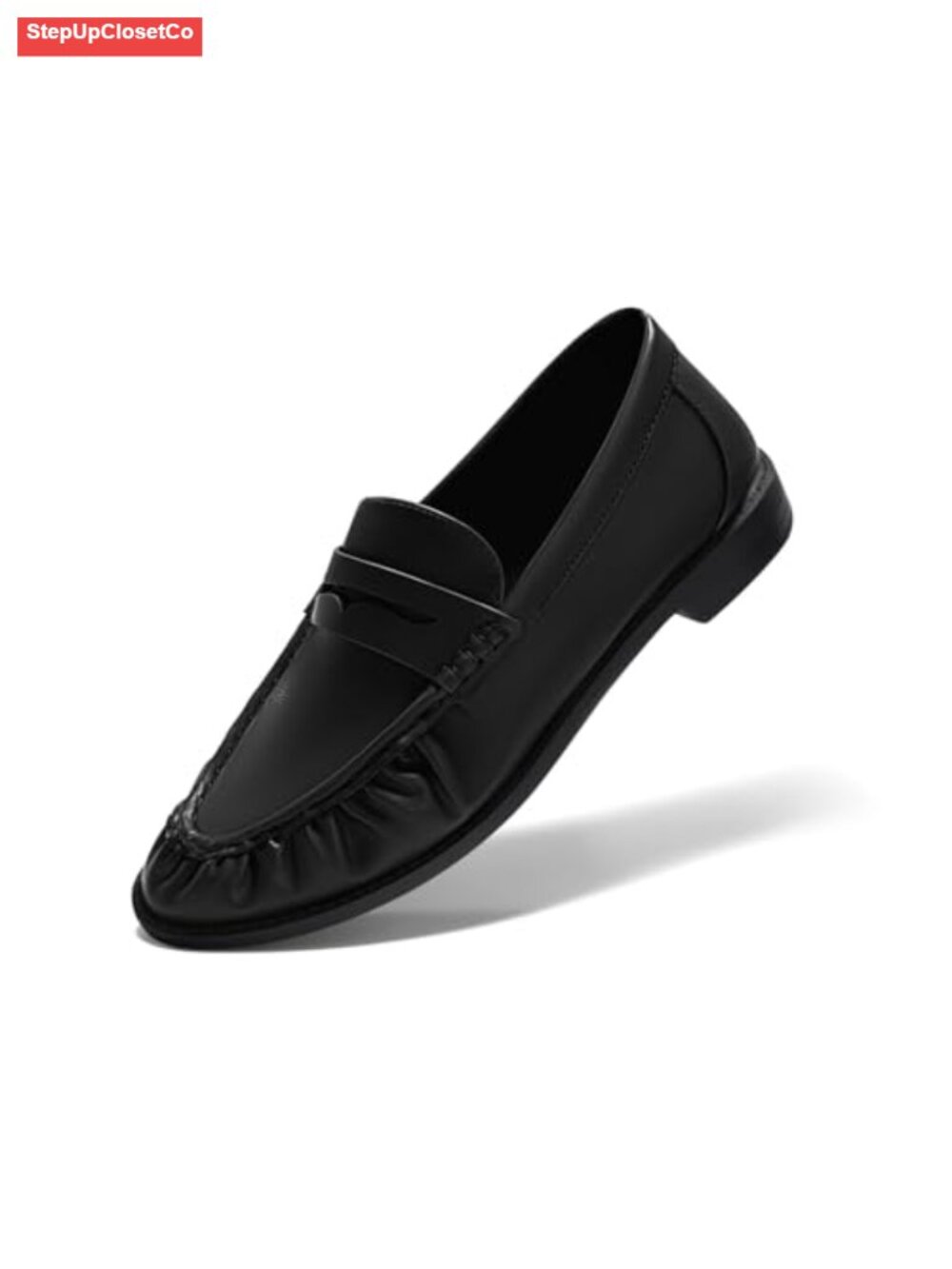 Women's Penny Loafers Slip On Faux Leather Comfortable Work Flats Shoes